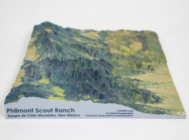 Philmont Scout Ranch Map, New Mexico in Glossy Full Color Sandstone