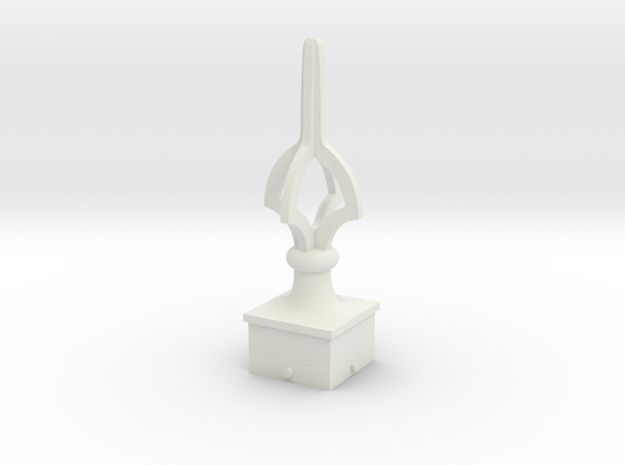 Signal Semaphore Finial (Cruciform) 1:24 scale in White Natural Versatile Plastic