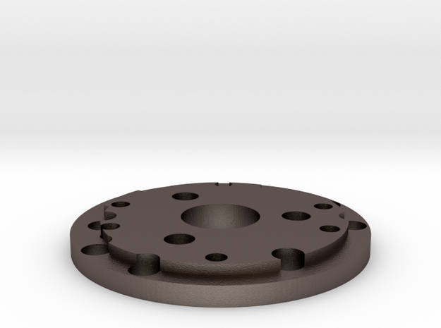 Chassis disk  in Polished Bronzed Silver Steel