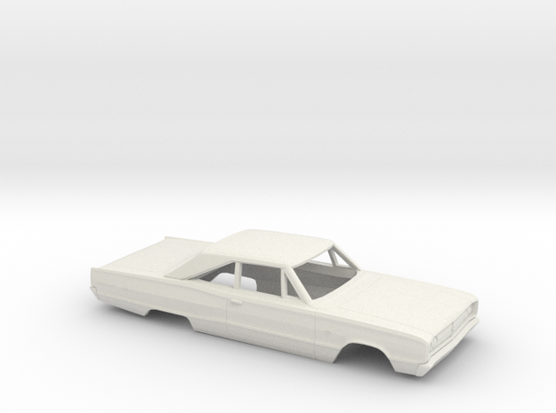 1/25 1967 Dodge Coronet Coupe Body in White Natural Versatile Plastic