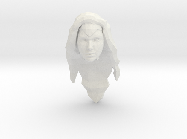 Wonder Woman Head in White Natural Versatile Plastic