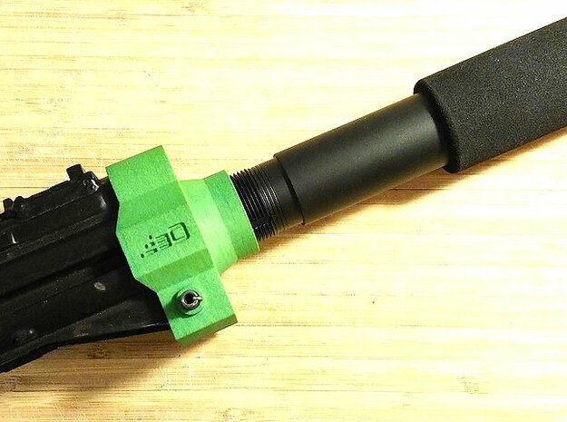 MP5 GBB End Cap for AR15 Buffer Tube V1 in Black Natural Versatile Plastic
