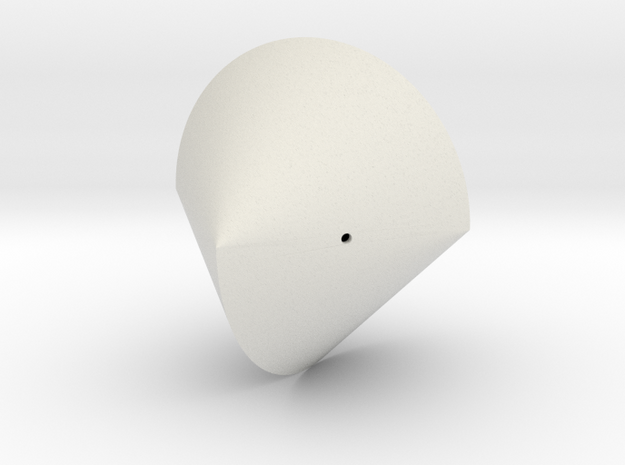 Sphericon 40mm in White Natural Versatile Plastic