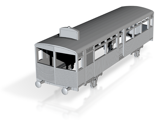 0-148fs-gwr-petrol-railcar in Tan Fine Detail Plastic