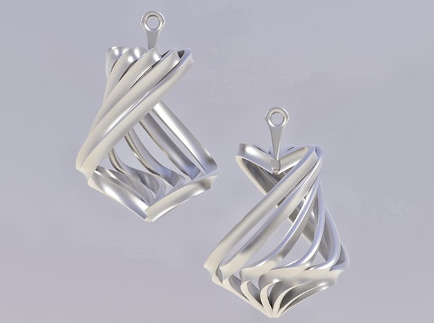 wave earrings in White Natural Versatile Plastic