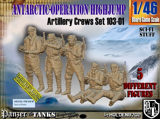 1/46 Antarctic Troops Set103-01 in Tan Fine Detail Plastic
