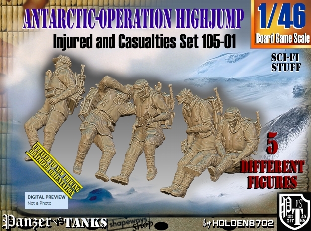 1/46 Antarctic Troops Set105-01 in Tan Fine Detail Plastic