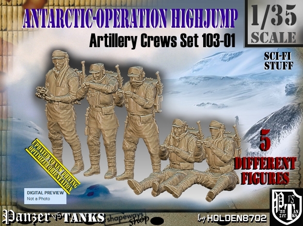 1/35 Antarctic Troops Set103-01 in Tan Fine Detail Plastic