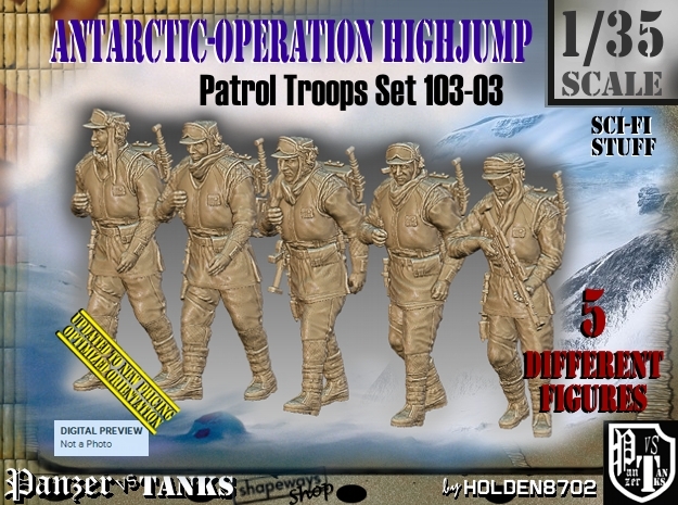 1/35 Antarctic Troops Set103-03 in Tan Fine Detail Plastic