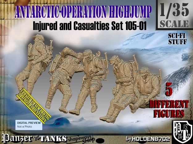 1/35 Antarctic Troops Set105-01 in Tan Fine Detail Plastic