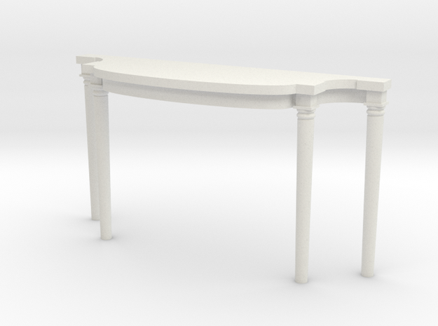 1:48 Louis XVI Console Side Table in White Natural Versatile Plastic
