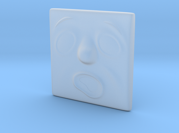 Large Scared Face in Smoothest Fine Detail Plastic