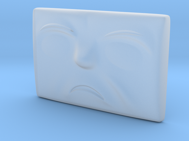 Small Sad Face in Smoothest Fine Detail Plastic