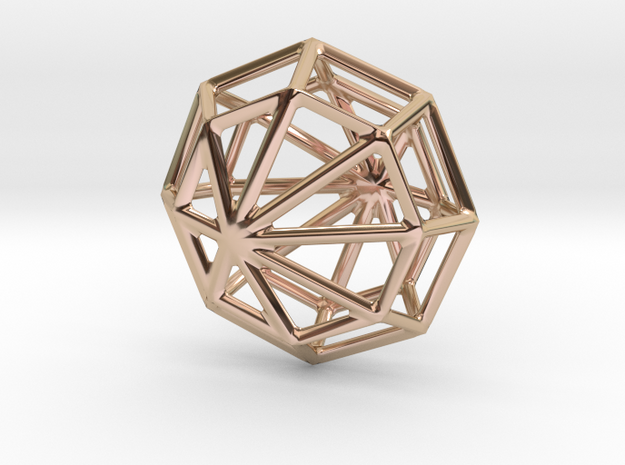 Octagon Necklace in 14k Rose Gold