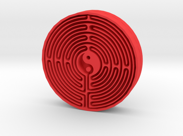 Medallion in Red Processed Versatile Plastic