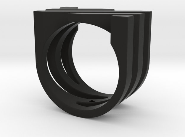 Ring - Juxta in Black Premium Versatile Plastic: 6 / 51.5