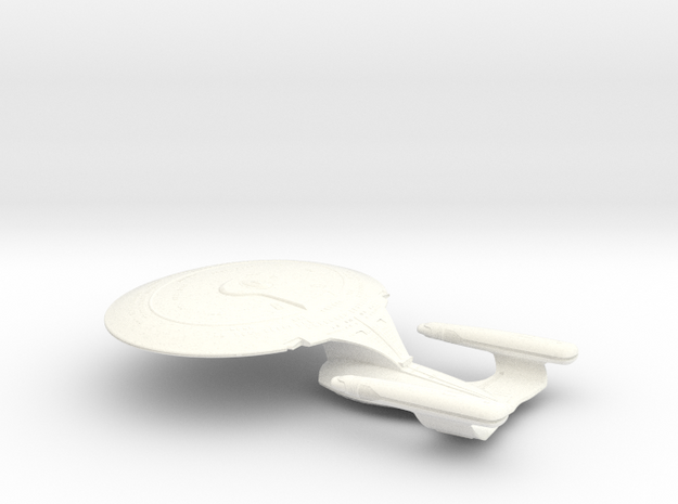 Federation of Planets - Enterprise D in White Processed Versatile Plastic