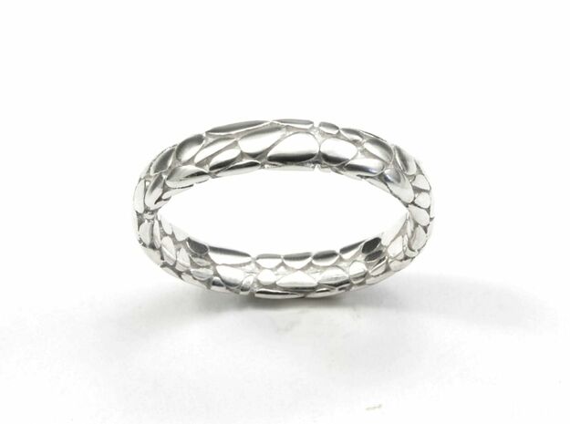  ​Music Skin Ring. in Polished Silver: 7 / 54