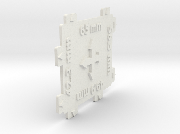 HO gauge 4 Way Track Spacer 1:87 scale in White Natural Versatile Plastic