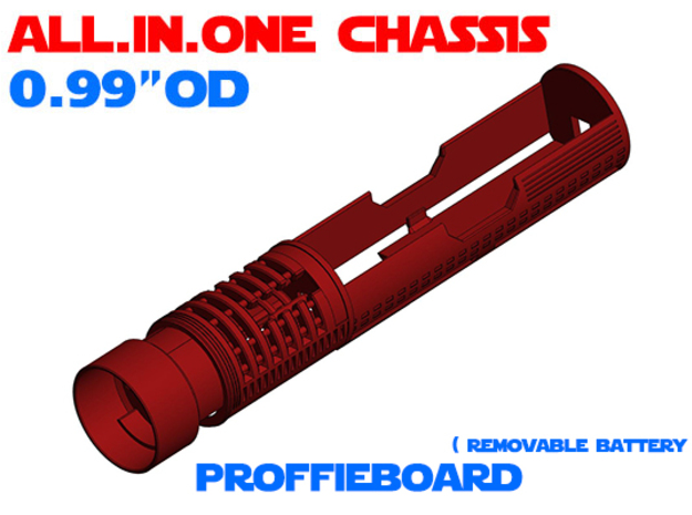 ALL.IN.ONE - 0.99"OD - ProffieBoard in White Natural Versatile Plastic