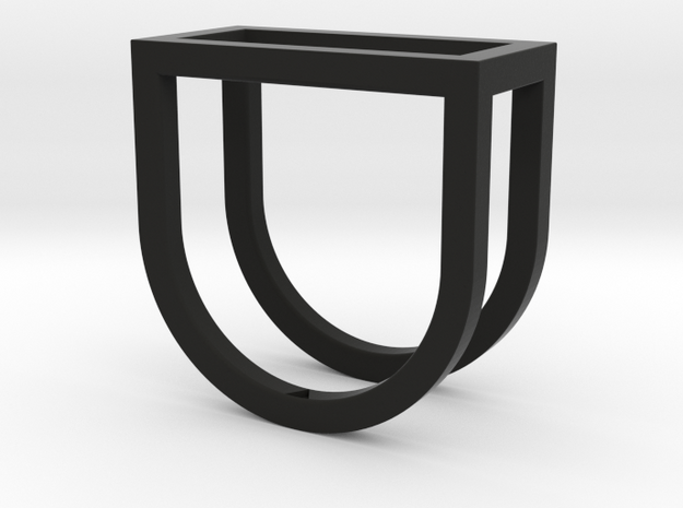 Ring - Levl in Black Premium Versatile Plastic: 6 / 51.5