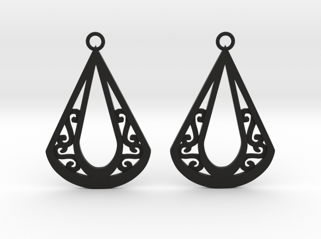 Calyson earrings in Black Natural Versatile Plastic: Medium