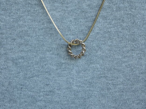 Mithocondria DNA pendant necklace in Natural Bronze