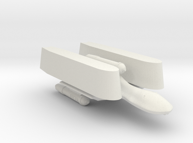 3125 Scale Romulan SparrowHawk-T 2-Pod Transport in White Natural Versatile Plastic