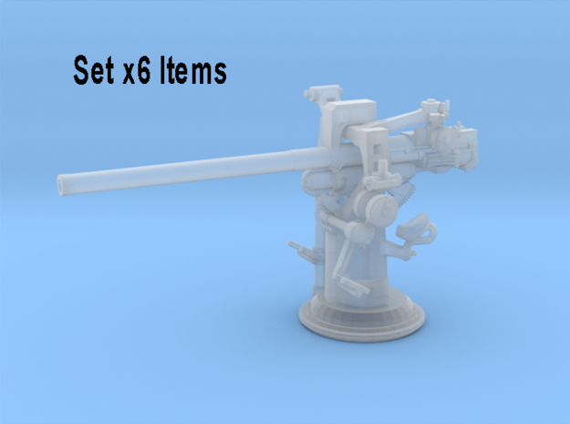 1/426 USN 3''/50 [7.62 Cm] Cal. Deck Gun set x6 in Tan Fine Detail Plastic