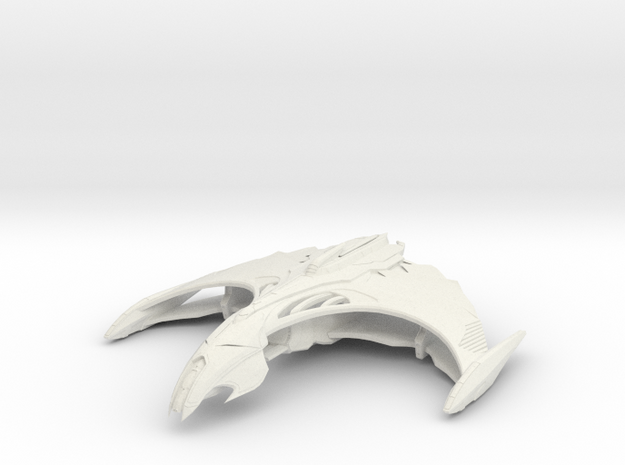 Romulan Jhu'ael Class Warbird in White Natural Versatile Plastic