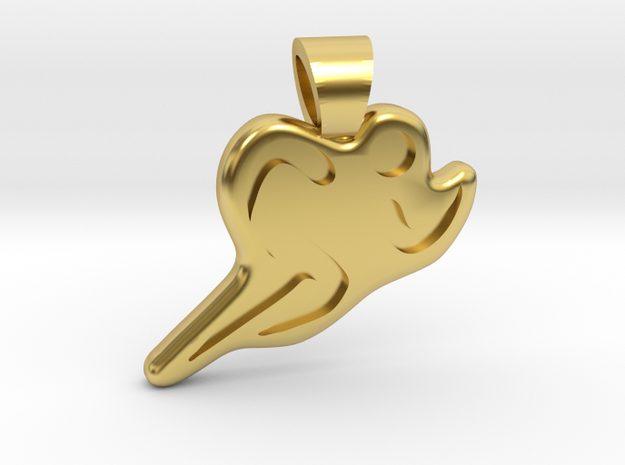 Athletics [pendant] in Polished Brass