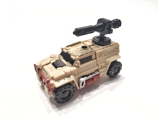 Transformers POTP Mounted Cannon / Rifle in Black Natural Versatile Plastic