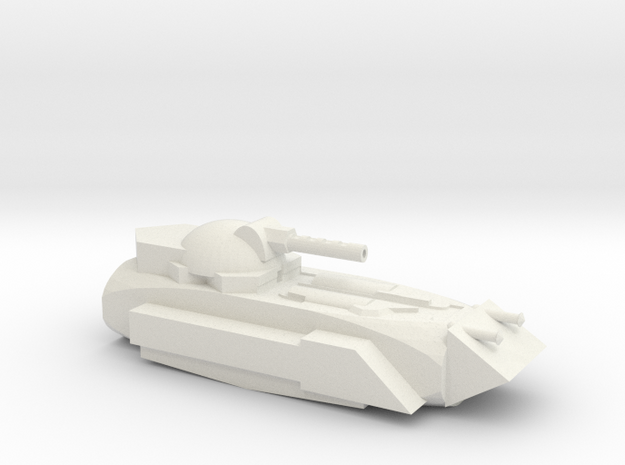 Sci-fi Tank in White Natural Versatile Plastic