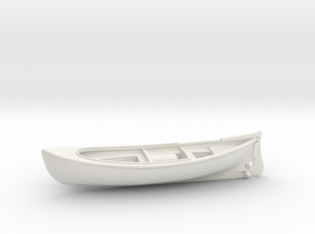 1/72 USN 26 foot Type H Motor Surfboat in White Natural Versatile Plastic