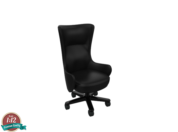 Miniature Task Chair Genius - Giorgetti Furniture in White Natural Versatile Plastic: 1:12