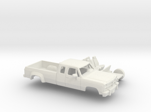 1/64 1991-93 Dodge Ram ExtCab Dually Kit in White Natural Versatile Plastic