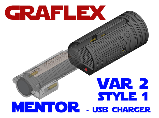 Graflex Mentor - Var2 - Charger in White Natural Versatile Plastic