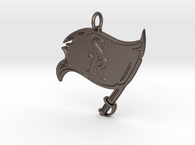 Raiders Pendant in Polished Bronzed-Silver Steel
