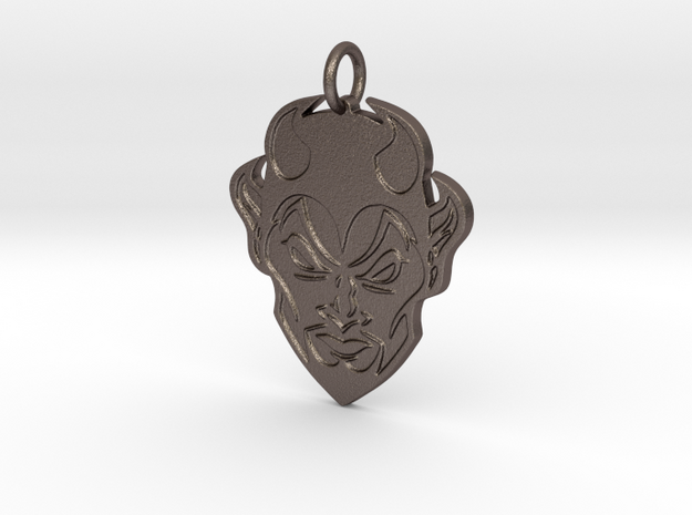 Creator Pendant in Polished Bronzed-Silver Steel