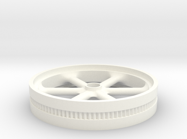 75mm Model Flywheel w/ starting gear in White Processed Versatile Plastic: 1:76 - OO
