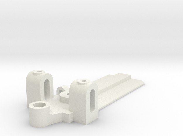 25mm Wide, 50mm long Front End, extended guide in White Natural Versatile Plastic