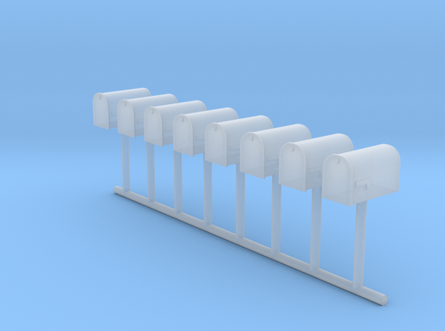 HO Scale Mailbox Set 1 in Smooth Fine Detail Plastic