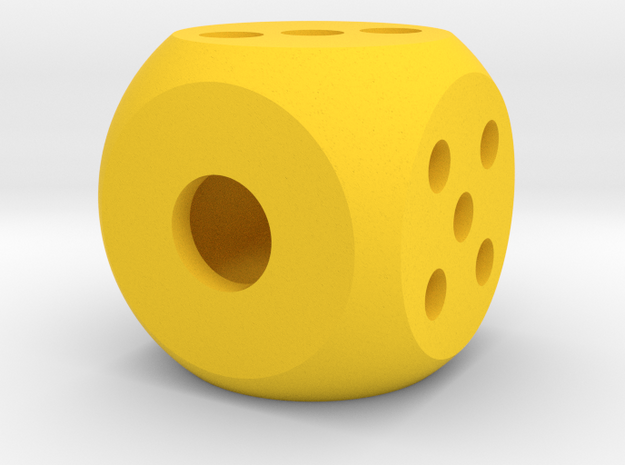 die segmented interior balanced rounded edges in Yellow Processed Versatile Plastic: Medium