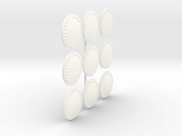 MACEDONIAN LIGHT SHIELD 2 X9  in White Processed Versatile Plastic
