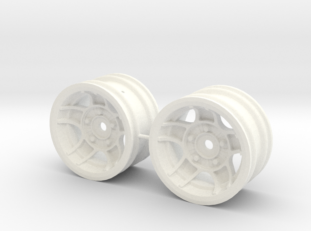 M-Chassis Wheels - NSU-TT ATS Style - +4mm Offset in White Processed Versatile Plastic