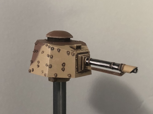 28mm Chasseurs Chavel Chimera Las Turret in Tan Fine Detail Plastic