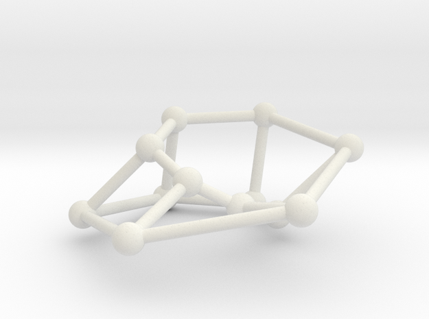 Möbius ladder M_12 in White Natural Versatile Plastic