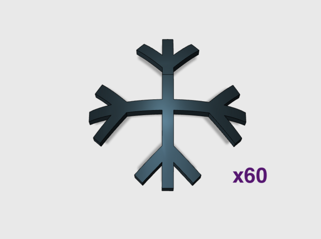 Brand's Rune: Shoulder Insignias x60 in Tan Fine Detail Plastic
