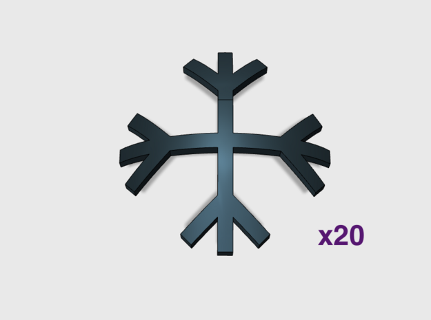Brand's Rune: Shoulder Insignias x20 in Tan Fine Detail Plastic