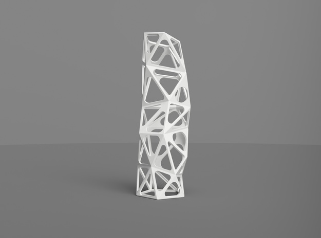Triangle tower in White Processed Versatile Plastic: Small